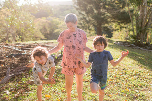 Ladies Organic Cotton Summer Pyjama Shorts- "Globe Wanderer Dragonfly" in Daffodil